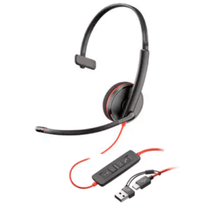 Blackwire C3210 USB-C Headset Plantronics - Acompanha Adaptador Tipo A