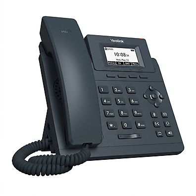 Telefone IP Yealink T30 - 1 Conta SIP, Áudio HD Opus, 2 Portas 10/100 Mbps