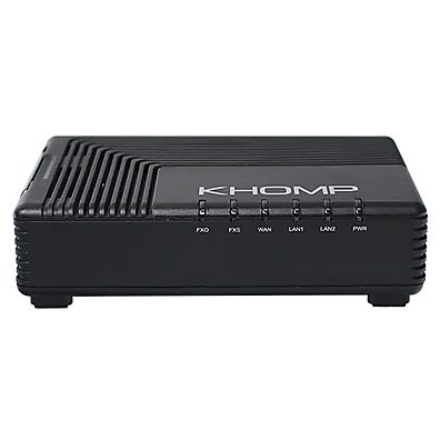ATA Khomp KAP 311-X com 1 FXO e 1 FXS - Adaptador de Telefonia Analógica SIP com Bypass