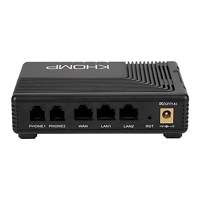 Adaptador ATA Khomp KAP 302 - 2 Portas FXS, 3 Portas Fast Ethernet, SIP 2.0 e Fax T.38
