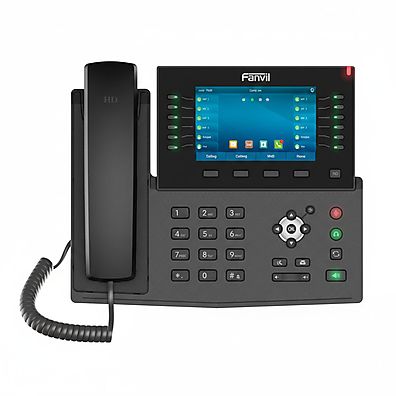 Telefone IP Fanvil X7C - 20 Linhas SIP, Gigabit, Bluetooth 4.2 e Tela Colorida 5"