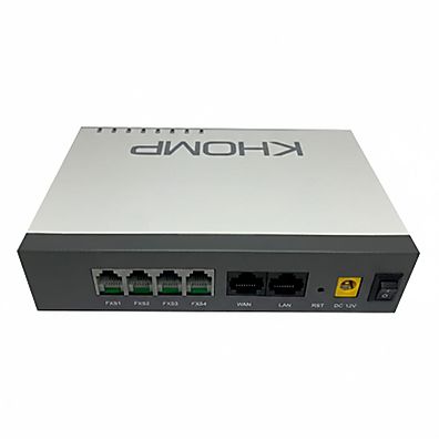 Gateway VoIP Khomp KAP 204 - 4 Portas FXS para Telefonia Analógica em SIP