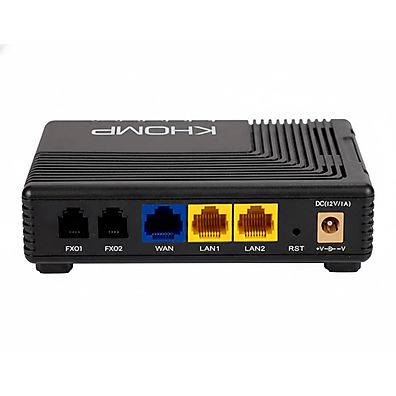 Gateway Khomp KAP 320 - 2 Portas FXO SIP VoIP com 3 Portas Ethernet, IPv6 e Suporte a FAX T.38/T.30 - Image 2