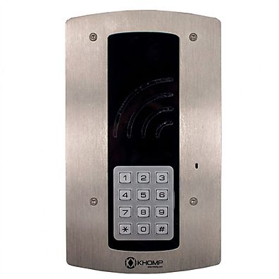 Porteiro IP Khomp IP Wall 312S PoE – SIP, Teclado Numérico e Controle de Acesso