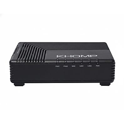 Gateway Khomp KAP 320 - 2 Portas FXO SIP VoIP com 3 Portas Ethernet, IPv6 e Suporte a FAX T.38/T.30