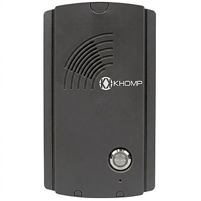 Porteiro Eletrônico IP Khomp Intercom 101 SIP VoIP 12V - PoE Opcional, Relé de Acesso e Grau IP66