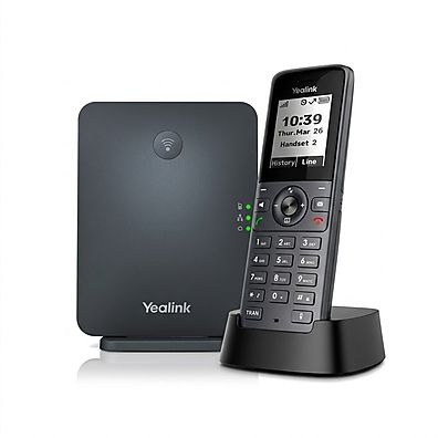 Telefone IP Sem Fio Yealink W71P DECT - Sistema com 10 Contas SIP, 20 Chamadas Simultâneas e Áudio HD